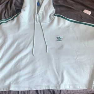 Mint Green Cropped Adidas Hoodie !!